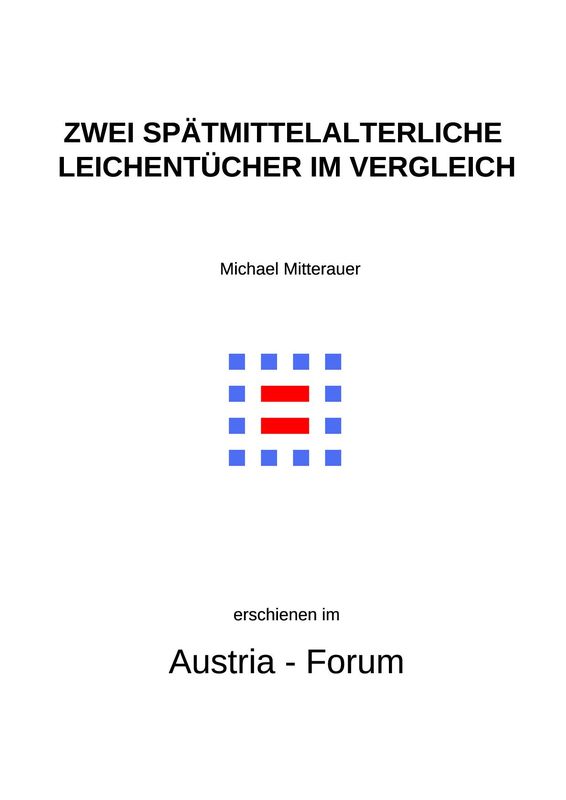 Cover of the book 'Zwei Spätmittelalterliche Leichentücher im Vergleich'