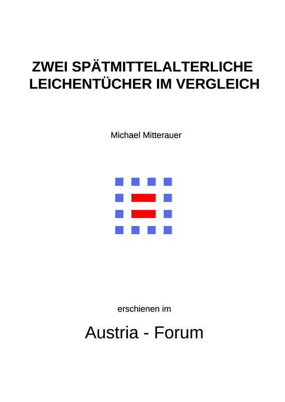 Cover of the book 'Zwei Spätmittelalterliche Leichentücher im Vergleich'