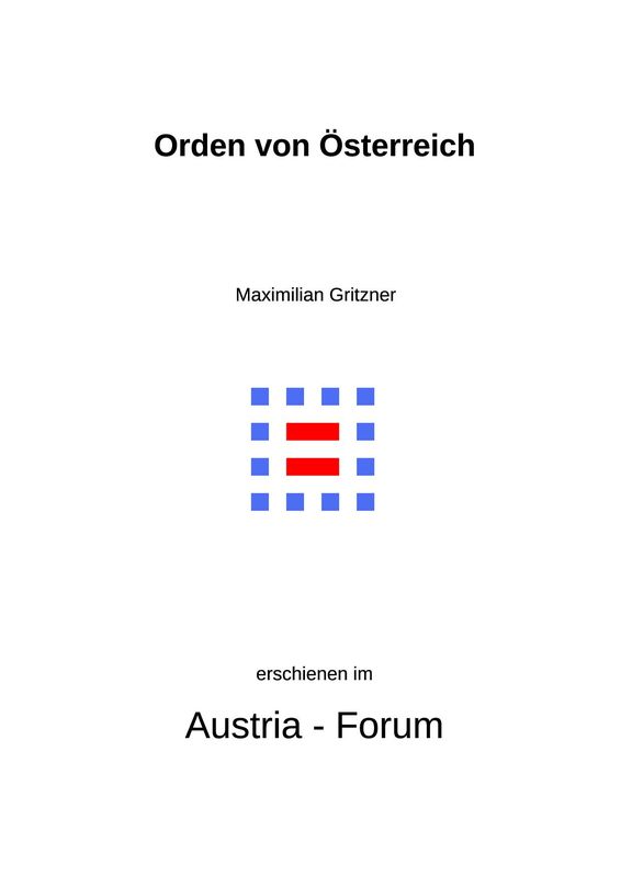 Bucheinband von 'Orden von Österreich'