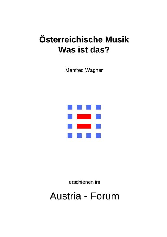 Cover of the book 'Österreichische Musik - was ist das?'