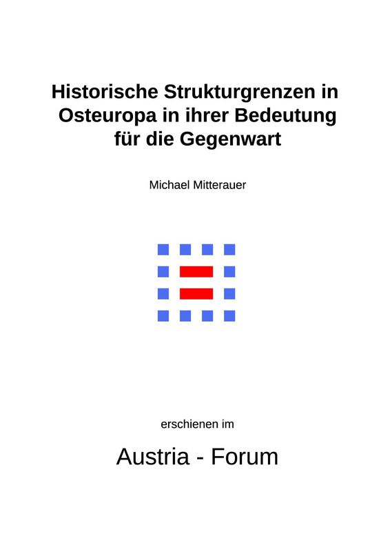 Bucheinband von 'Historische Strukturgrenzen in Osteuropa in ihrer Bedeutung für die Gegenwart'