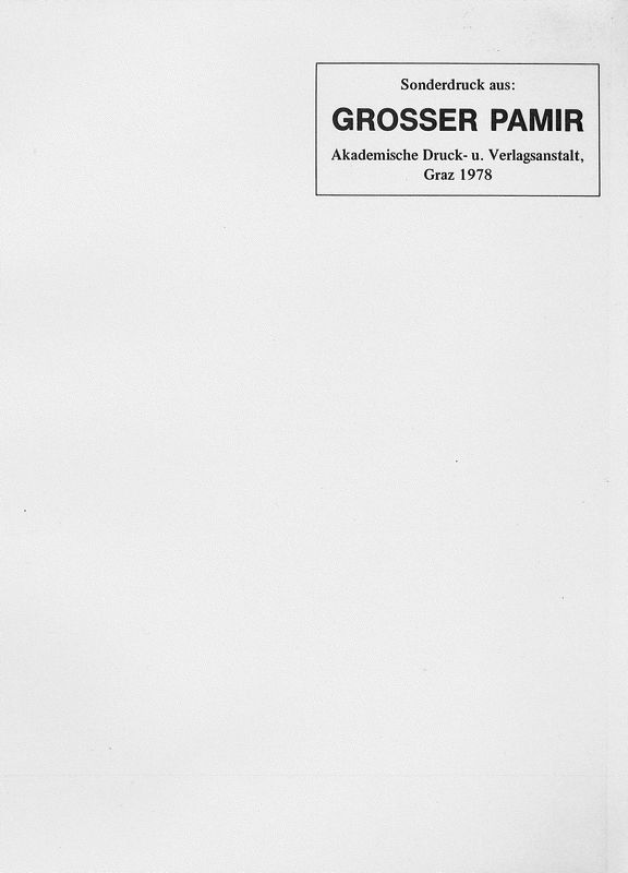 Cover of the book 'Ein Beitrag zu den Thermen des östlichen Wakhan'