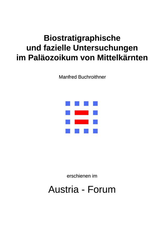 Bucheinband von 'Biostratigraphische und fazielle Untersuchungen im Paläozoikum von Mittelkärnten'