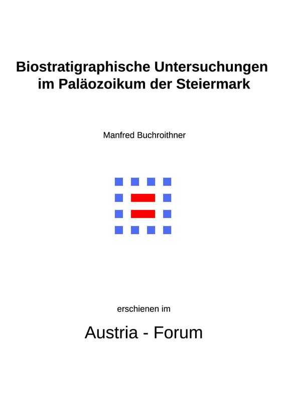 Cover of the book 'Biostratigraphische Untersuchungen im Paläozoikum der Steiermark'