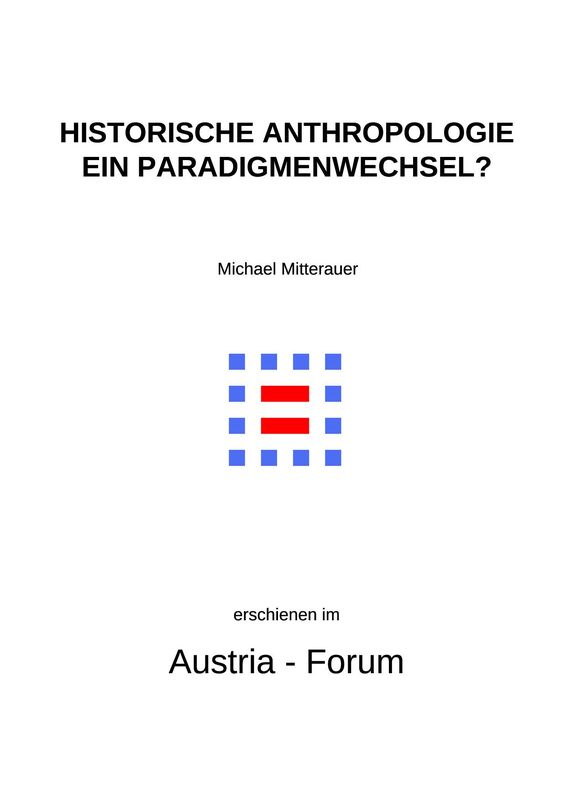 Bucheinband von 'Historische Anthropologie - Ein Paradigmenwechsel?'
