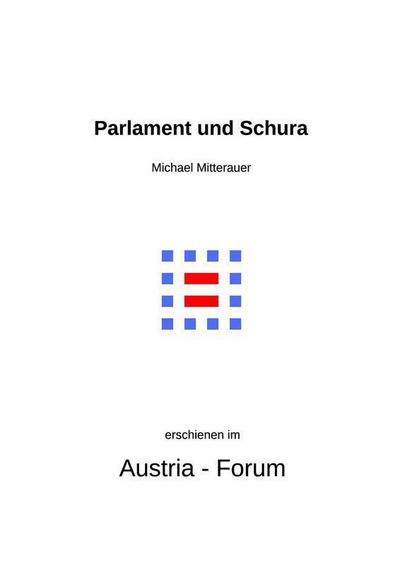 Bucheinband von 'Parlament und Schura - Ratsversammlungen und Demokratieentwicklung in Eurpa und der Islamischen Welt'