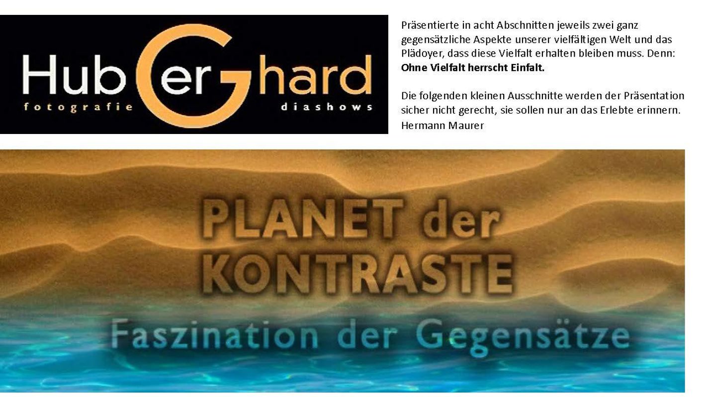 Cover of the book 'Planet der Kontraste - Faszination der Gegensätze'