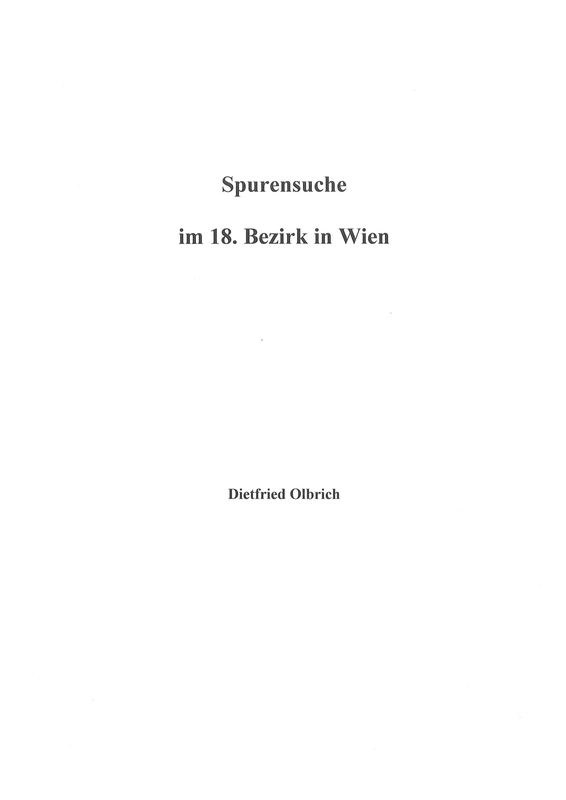 Cover of the book 'Spurensuche im 18. Bezirk in Wien'