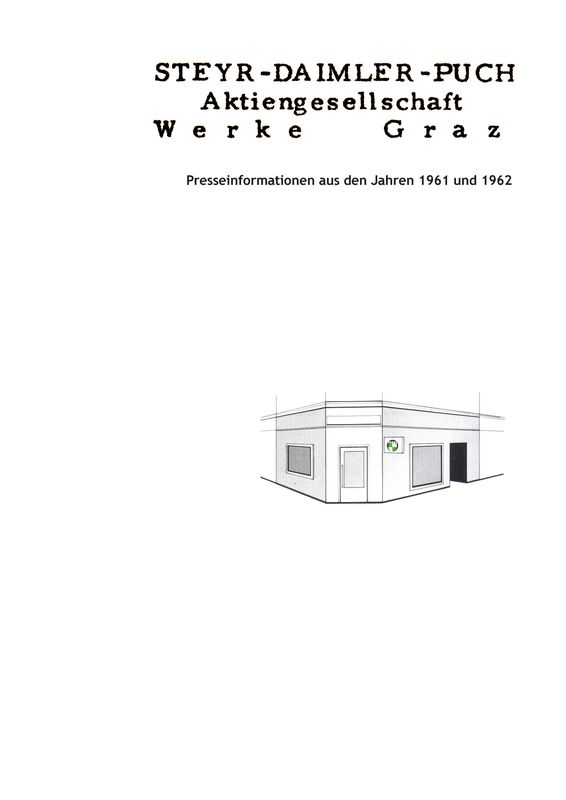 Bucheinband von 'Steyr-Daimler-Puch Aktiengesellschaft Werke Graz - Presseinformationen aus den Jahren 1961 und 1962'
