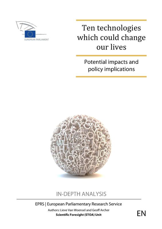 Cover of the book 'Ten technologies which could change our lives - Potential impacts and policy implications'