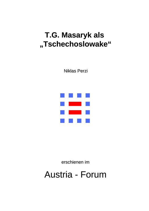 Bucheinband von 'T.G. Masaryk als „Tschechoslowake“'