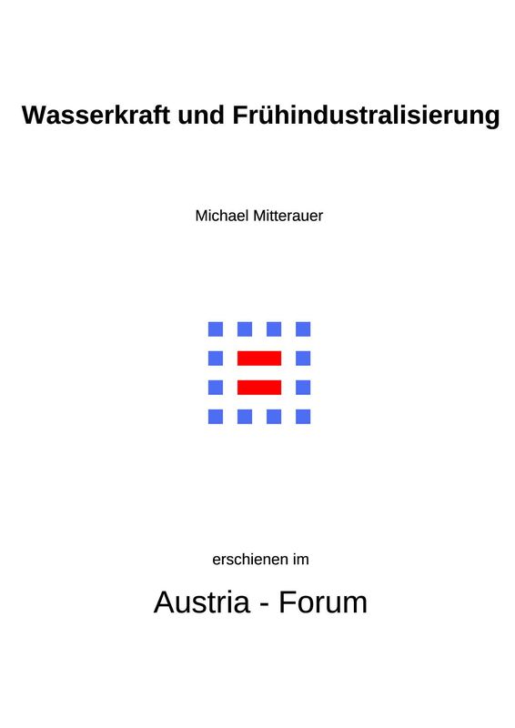 Bucheinband von 'Wasserkraft und Frühindustralisierung'