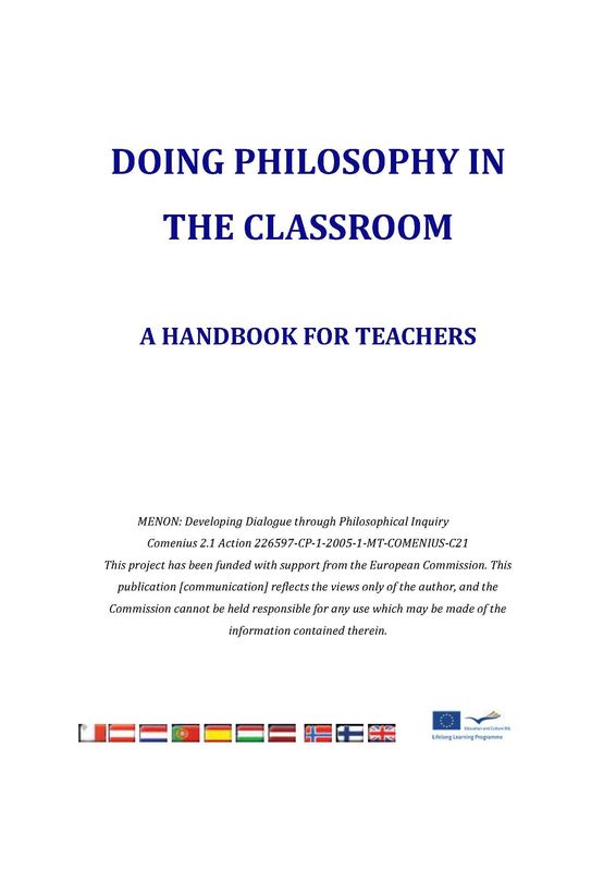 Cover of the book 'Doing Philosophy in the Classroom - A Handbook for Teachers'