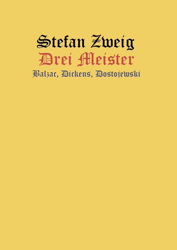 Cover of the book 'Drei Meister - Balzac - Dickens - Dostojewski'