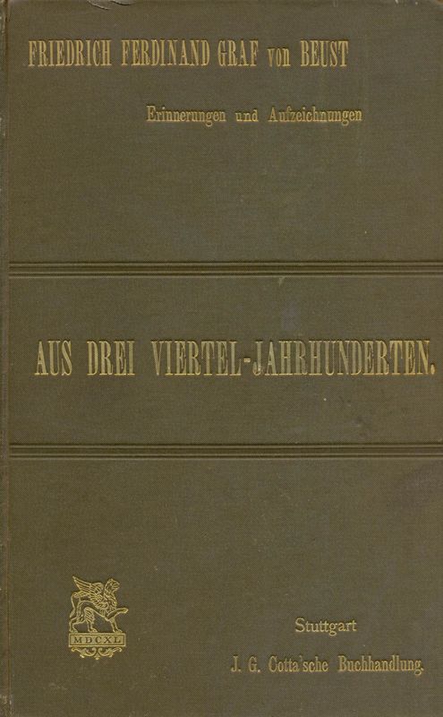 Bucheinband von 'Aus Drei Viertel-Jahrhunderten - 1866-1885, Band 2'