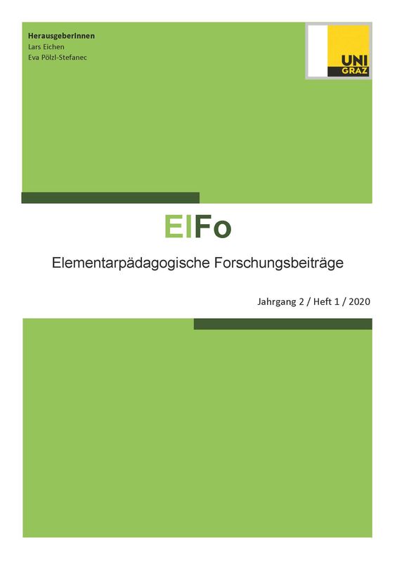 Bucheinband von 'ElFo - Elementarpädagogische Forschungsbeiträge, Band Jahrgang 2 / Heft 1 / 2020'