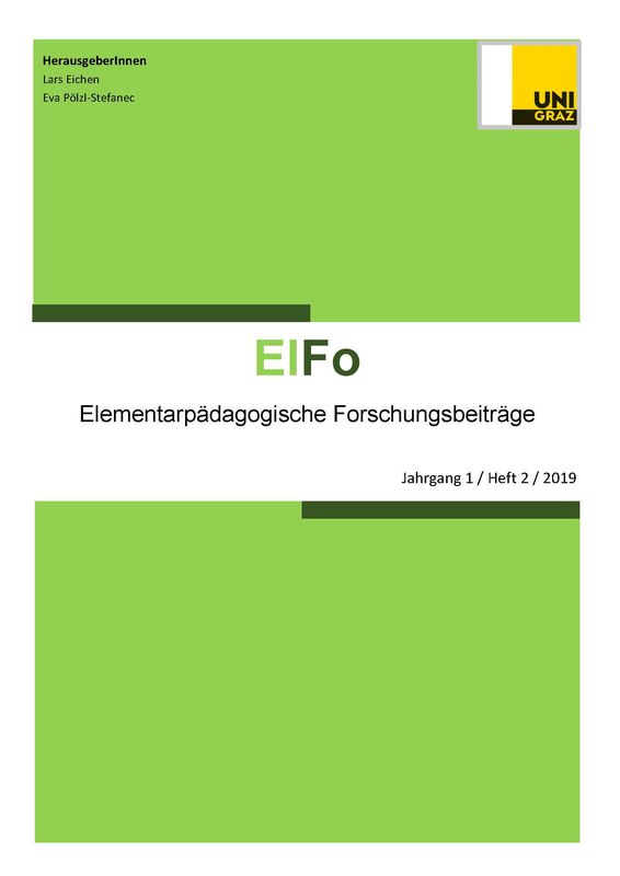 Bucheinband von 'ElFo - Elementarpädagogische Forschungsbeiträge, Band Jahrgang 1 / Heft 2 / 2019'