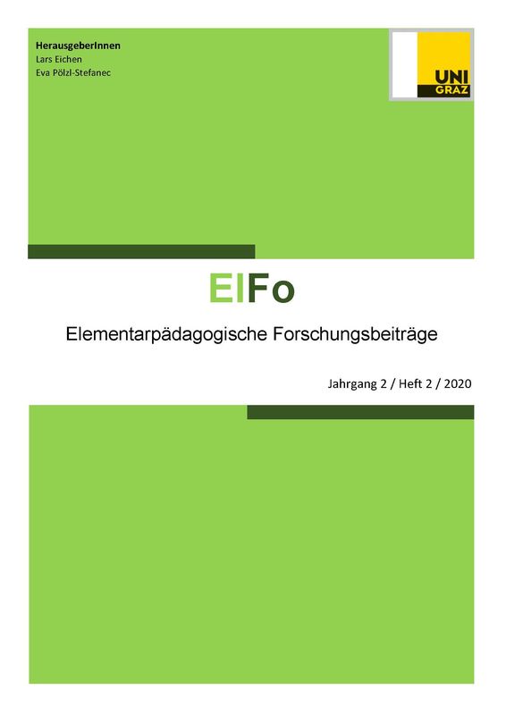 Bucheinband von 'ElFo - Elementarpädagogische Forschungsbeiträge, Band Jahrgang 2 / Heft 2 / 2020'