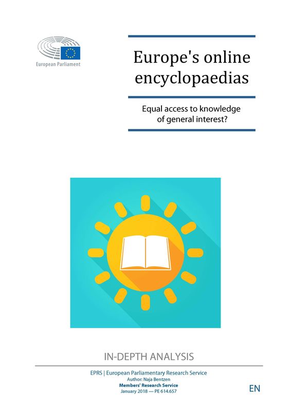 Cover of the book 'Europe's online encyclopaedias - Equal access to knowledge of general interest?'