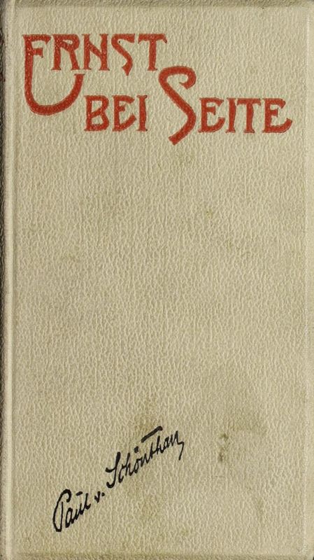 Cover of the book 'Ernst bei Seite'