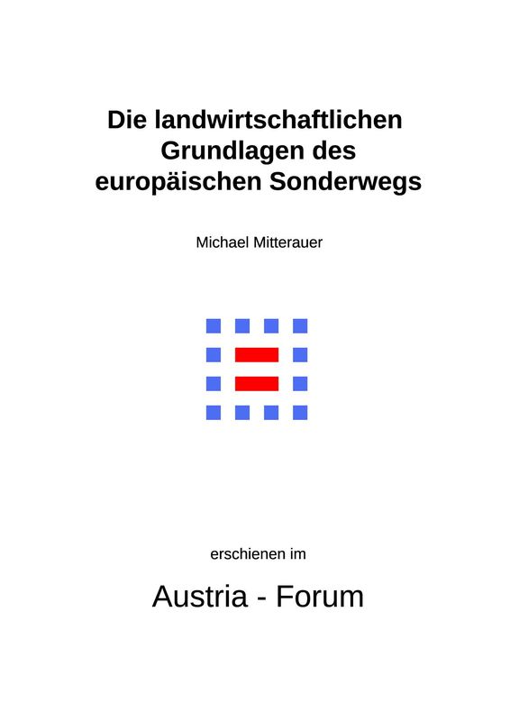 Cover of the book 'Die landwirtschaftlichen Grundlagen des europäischen Sonderwegs'