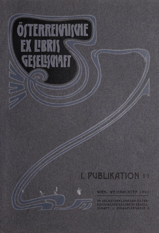 Bucheinband von 'Österreichische Exlibris - Gesellschaft - I. Publikation, Band I'