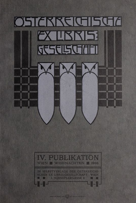 Cover of the book 'Österreichische Exlibris - Gesellschaft - IV. Publikation, Volume IV'