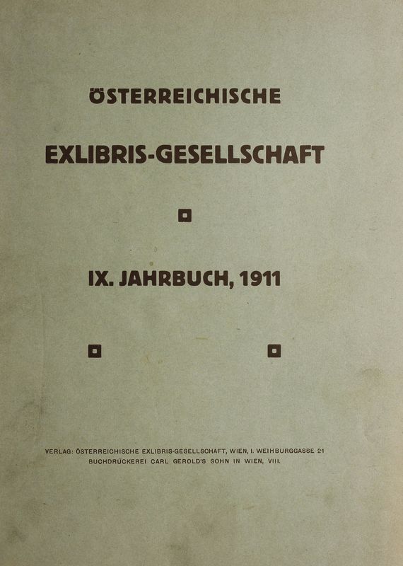 Bucheinband von 'Österreichische Exlibris - Gesellschaft - IX. Publikation, Band IX'