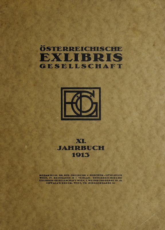 Cover of the book 'Österreichische Exlibris - Gesellschaft - XI. Publikation, Volume XI'