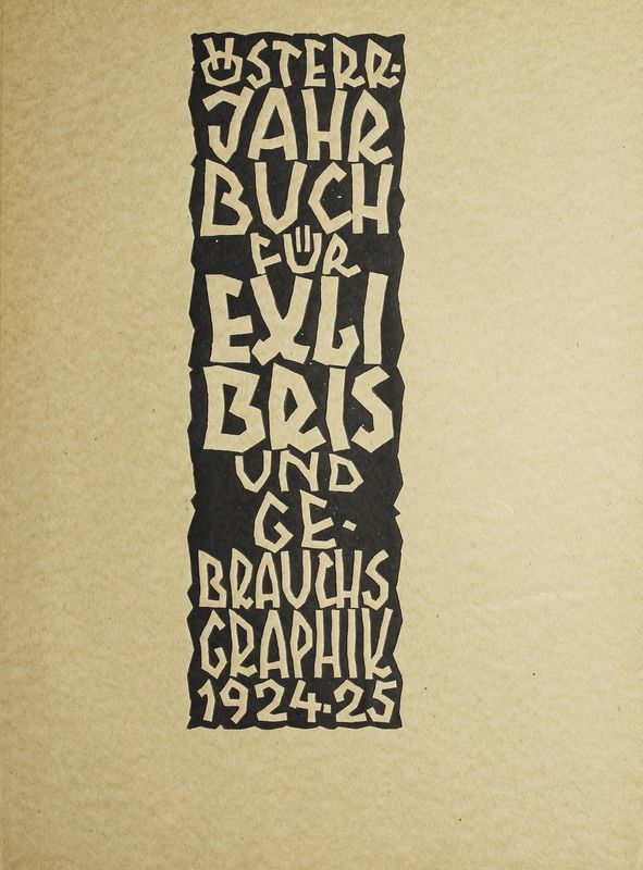 Cover of the book 'Österreichisches Jahrbuch für Exlibris und Gebrauchsgraphik - 1924-25'