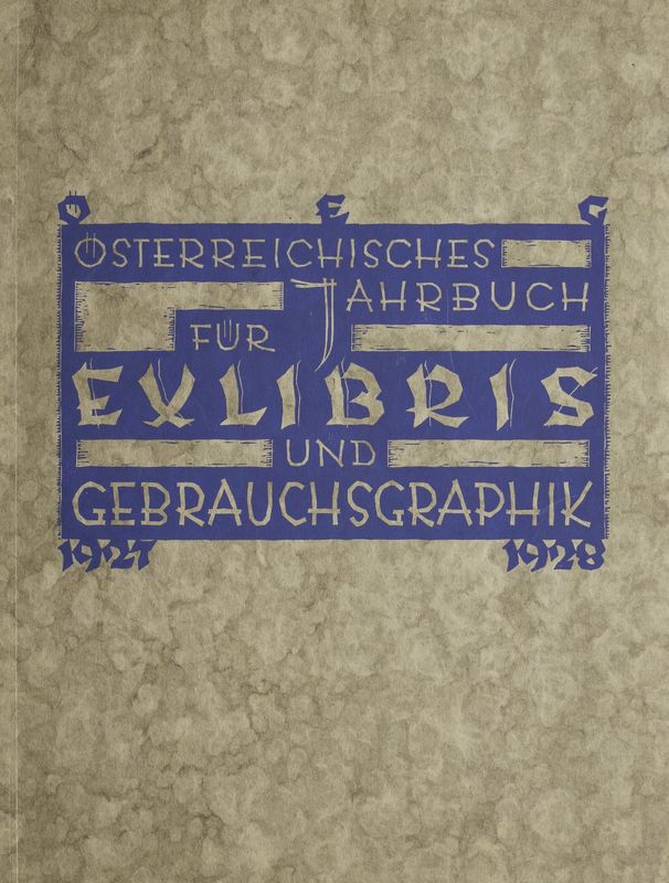 Bucheinband von 'Österreichisches Jahrbuch für Exlibris und Gebrauchsgraphik - 1927-1928'