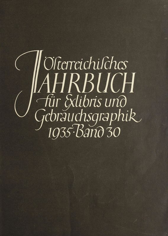 Bucheinband von 'Österreichisches Jahrbuch für Exlibris und Gebrauchsgraphik - 1935, Band 30'