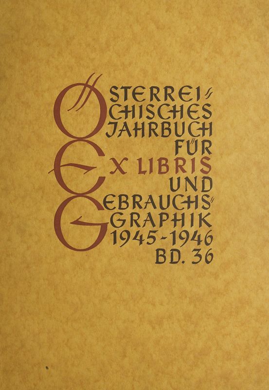 Bucheinband von 'Österreichisches Jahrbuch für Exlibris und Gebrauchsgraphik - 1945-1946, Band 36'