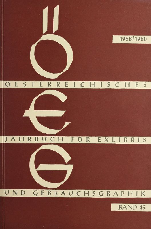 Bucheinband von 'Österreichisches Jahrbuch für Exlibris und Gebrauchsgraphik - 1958 - 1959 - 1960, Band 43'