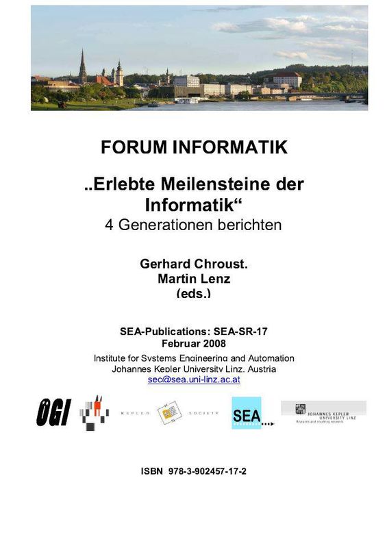 Cover of the book 'Forum Informatik - Erlebte Meilensteine der Informatik'
