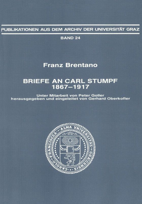 Bucheinband von 'Franz Brentano - Briefe an Carl Stumpf, 1867-1917, Band 24'