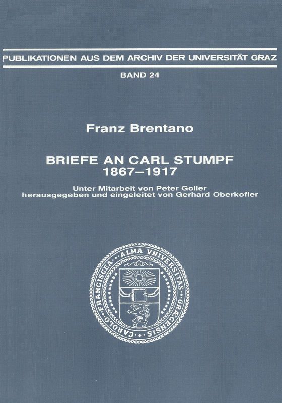 Cover of the book 'Franz Brentano - Briefe an Carl Stumpf, 1867-1917, Volume 24'