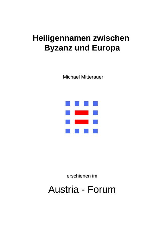 Cover of the book 'Heiligennamen zwischen Byzanz und Europa'