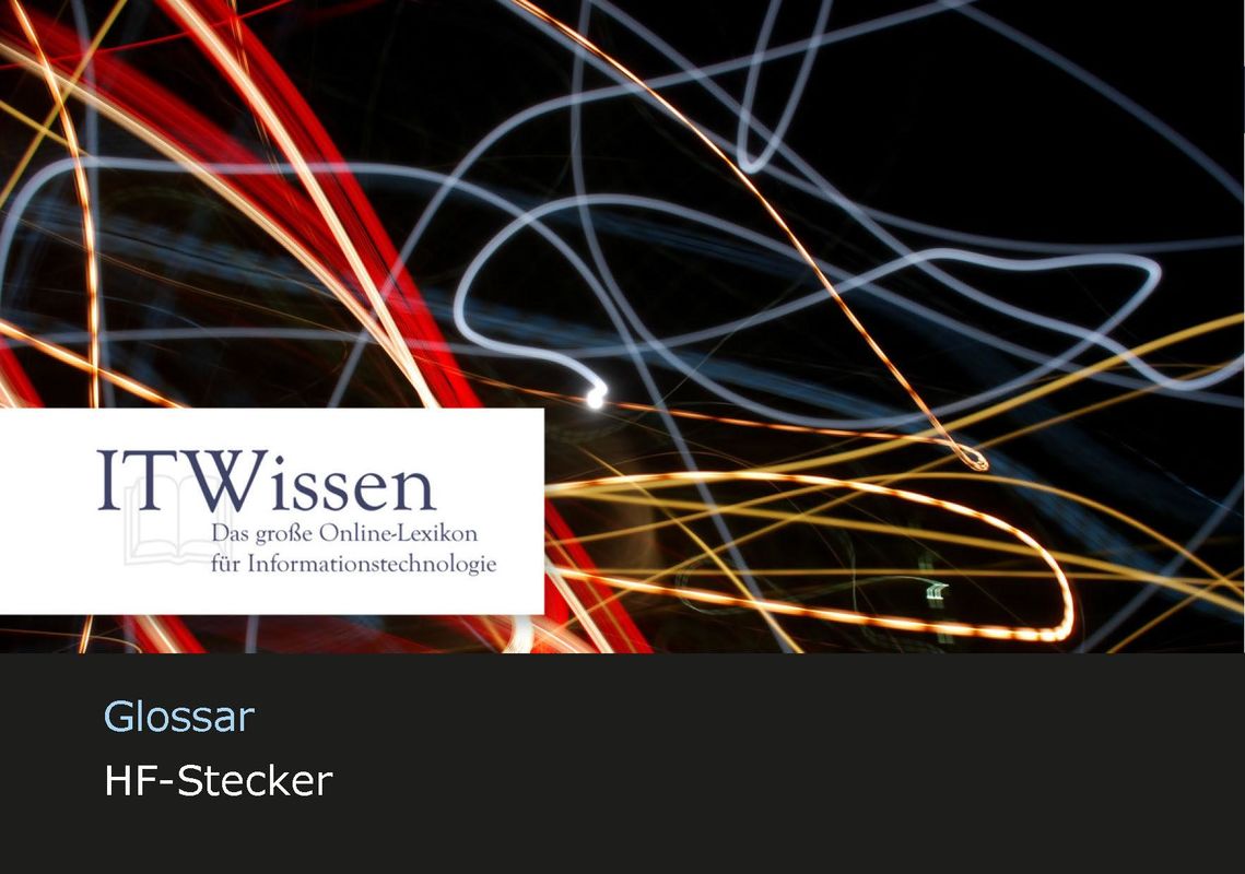 Cover of the book 'IT Wissen - HF-Stecker'