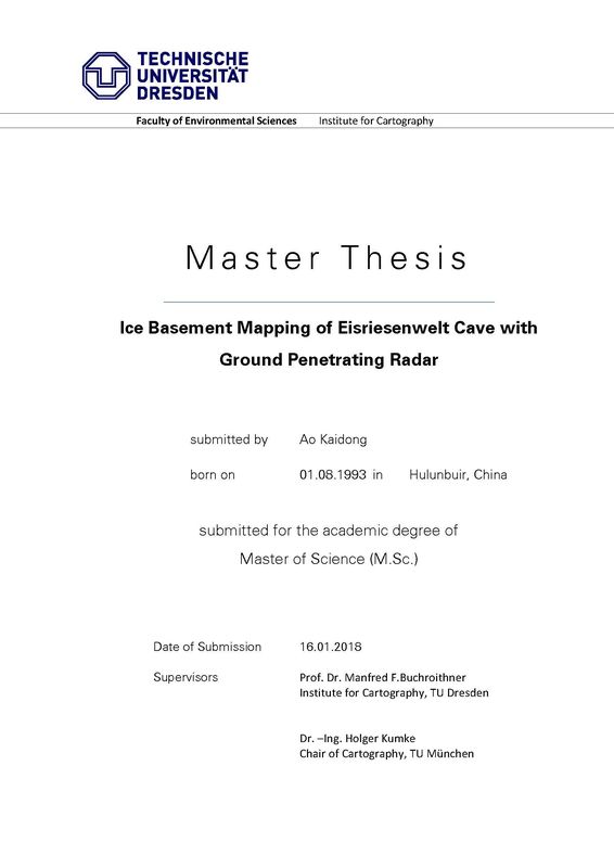 Cover of the book 'Ice Basement Mapping of Eisriesenwelt Cave with Ground Penetrating Radar'