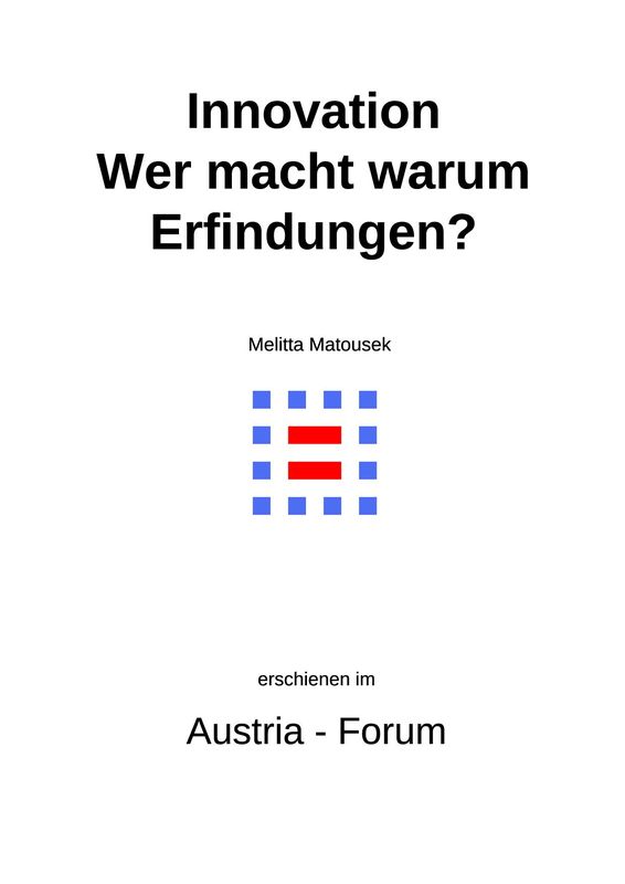 Cover of the book 'Innovation - Wer macht warum Erfindungen?'