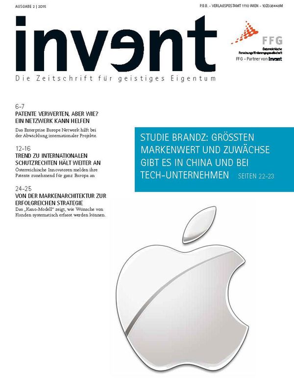 Cover of the book 'invent - Die Zeitschrift für geistiges Eigentum, Volume 2|2015'