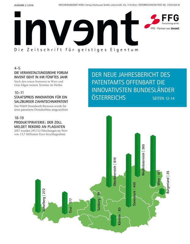 Cover of the book 'invent - Die Zeitschrift für geistiges Eigentum, Volume 2|2018'