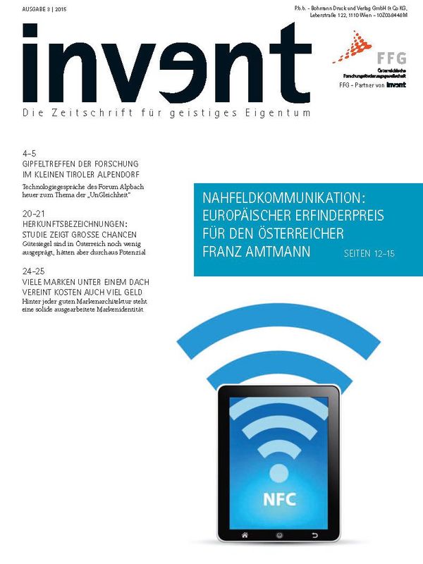 Cover of the book 'invent - Die Zeitschrift für geistiges Eigentum, Volume 3|2015'
