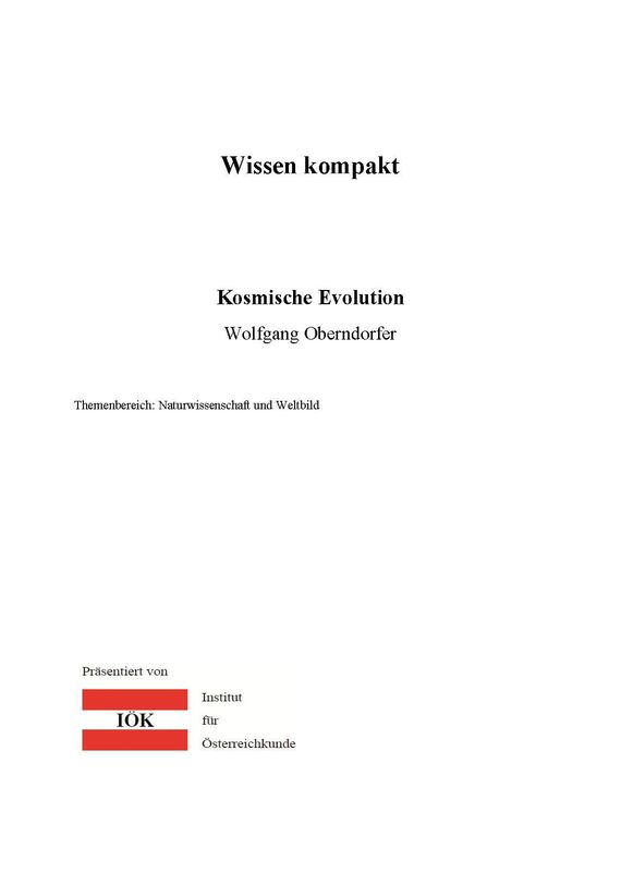 Cover of the book 'Wissen kompakt - Kosmische Evolution'