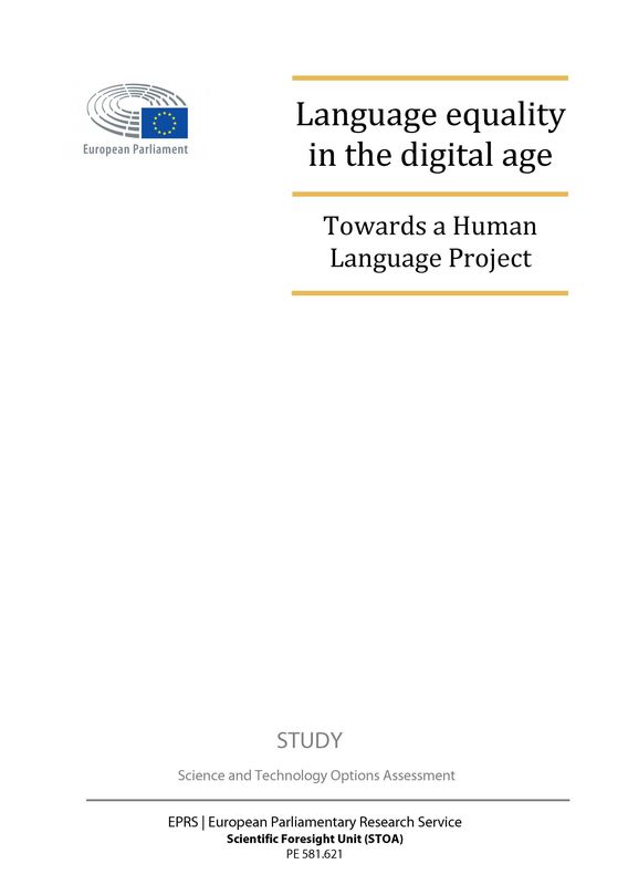 Cover of the book 'Language equality in the digital age - Towards a Human Language Project'