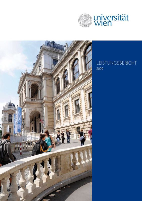 Cover of the book 'Leistungsbericht & Wissensbilanz 2009 der Universität Wien'