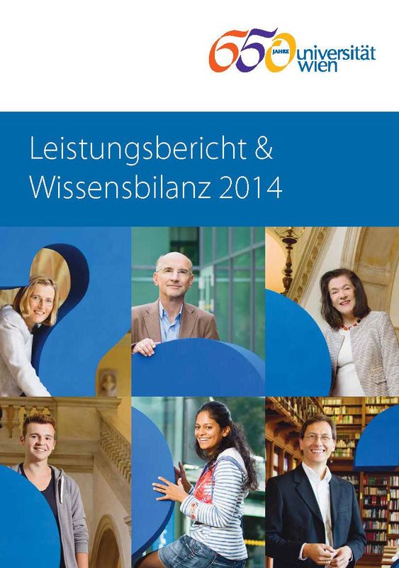 Cover of the book 'Leistungsbericht & Wissensbilanz 2014 der Universität Wien'