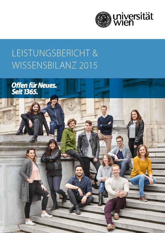 Bucheinband von 'Leistungsbericht & Wissensbilanz 2015 der Universität Wien'