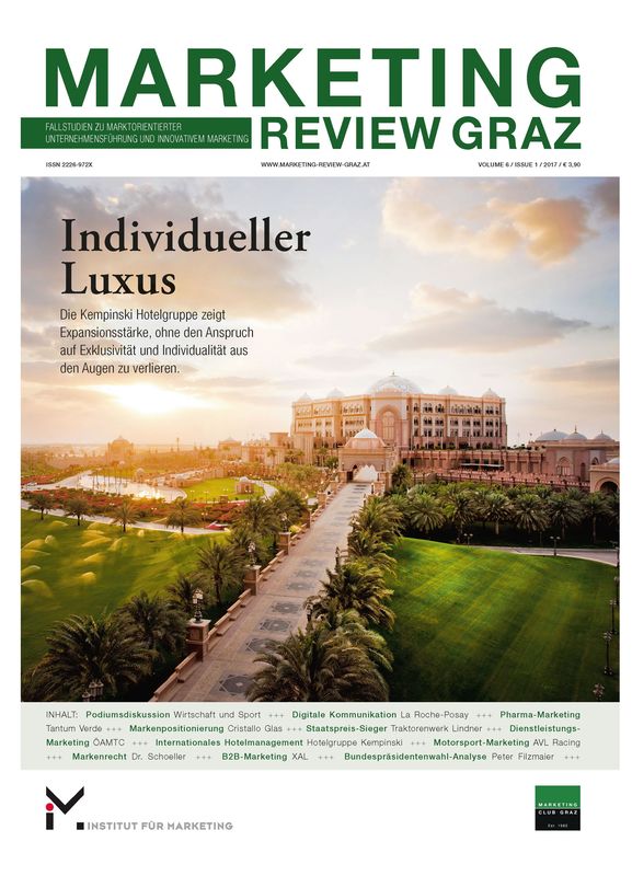 Cover of the book 'Marketing Review Graz - Fallstudien zu marktorientierter Unternehmensführung und Innovativem Marketing, Volume 6, Nr.1'